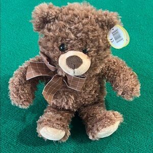 Classic Brown Plush Teddy Bear with Ribbon
